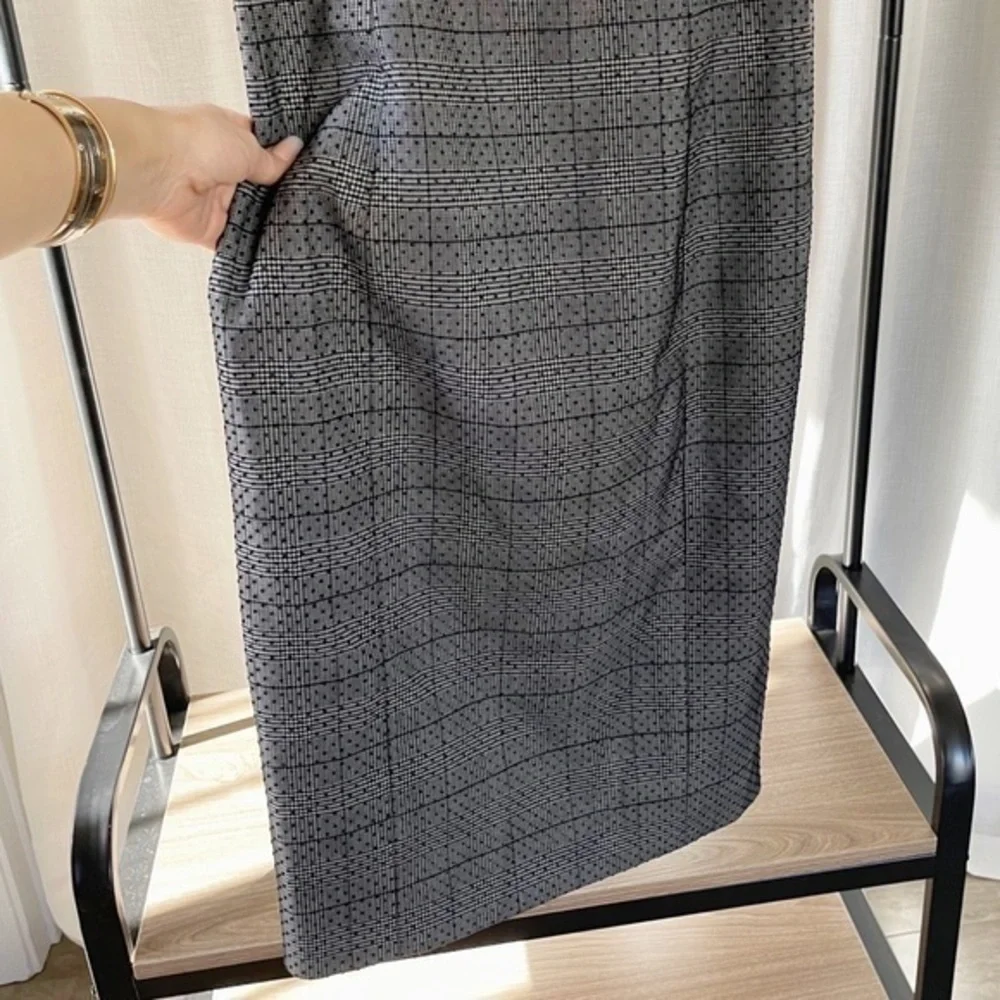 🆕 Jason Wu Collection Runway Cap Sleeve Plaid & Polka Dot Lace Midi Dresse - Picture 11 of 16